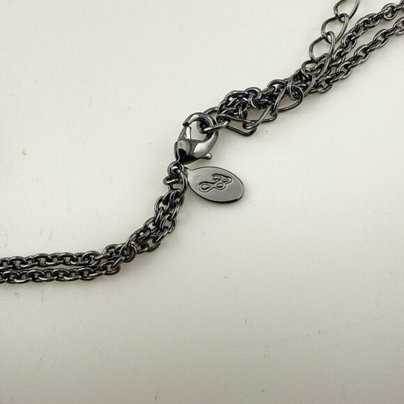 Joan Boyce Necklace Evil Eye Angel Eye Talisman Silver Tone Black Rhinestone - Picture 10 of 13